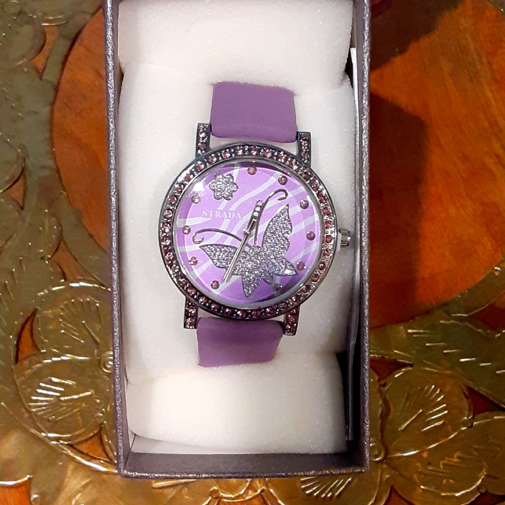 Strada Japanese movement purple watch